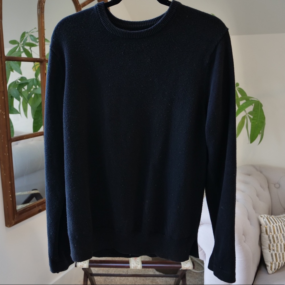 OUTERKNOWN Black Sweater, Organic Cotton/Cashmere